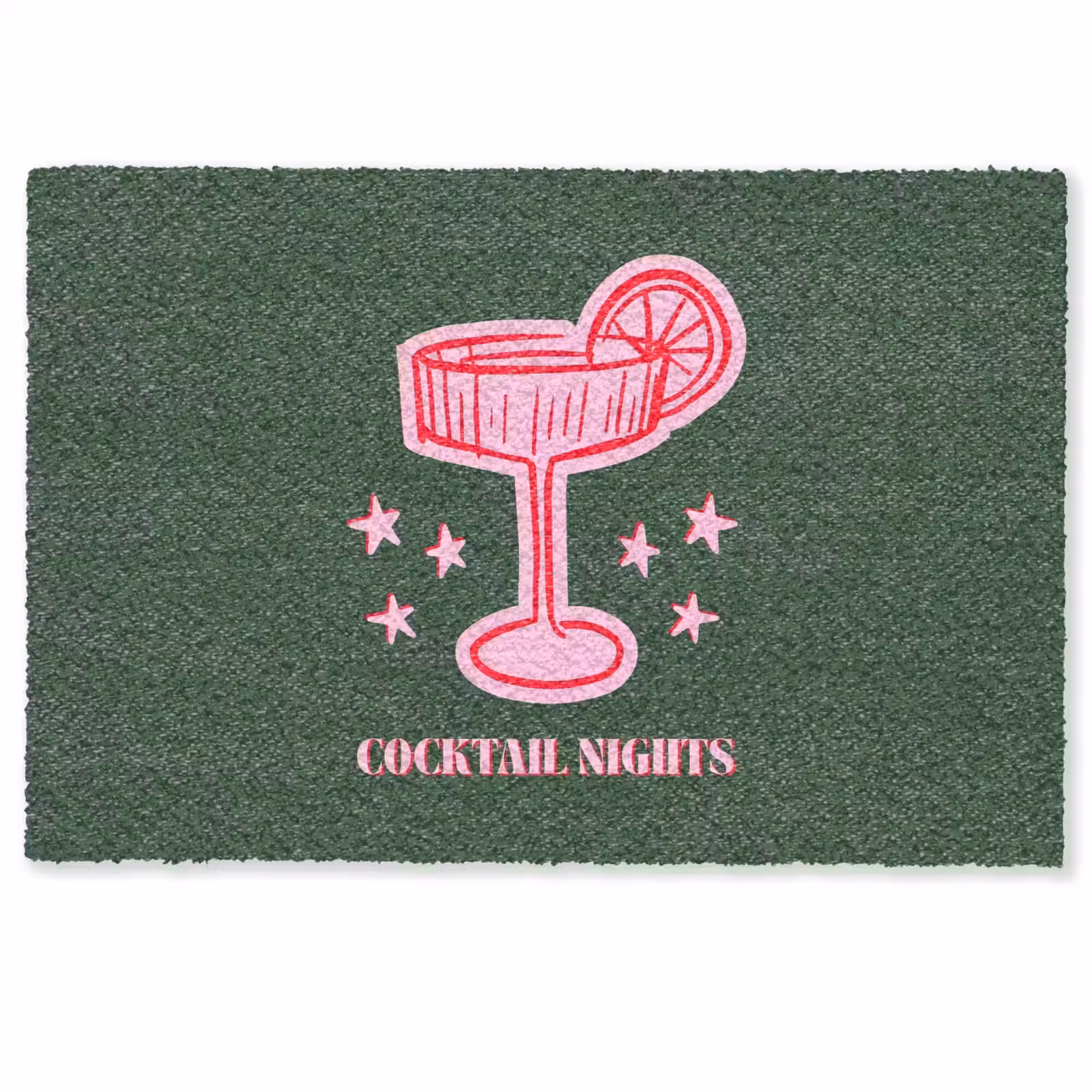 Fußmatte - Cocktail – Weihnachten – Rosa – Grün — 1