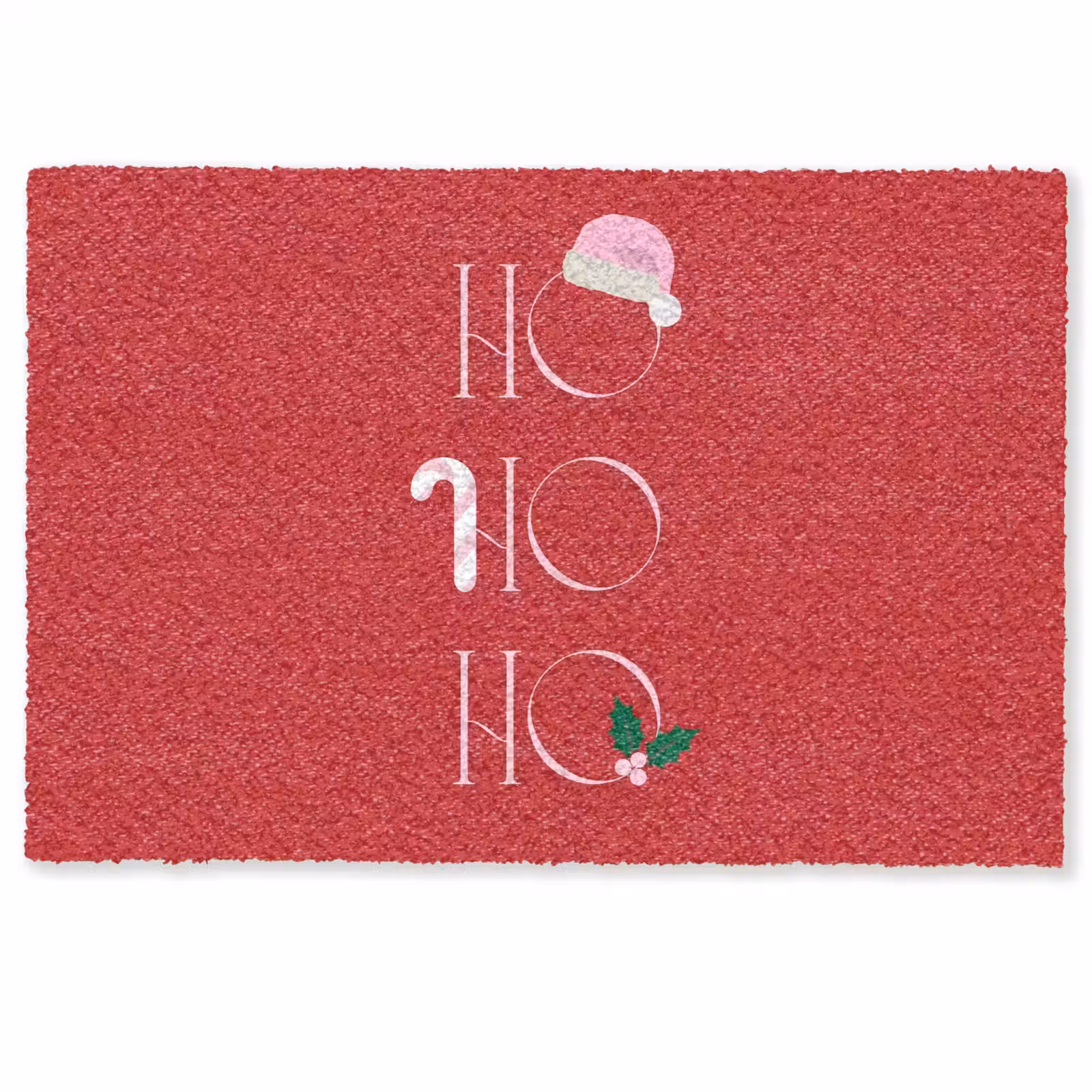 Fußmatte - Weihnachten – Text – Illustration – Rot — 1