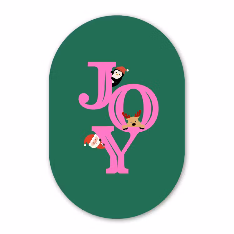 Forexbild Oval - Freude – Weihnachten – Animation – Rosa – Grün — 1