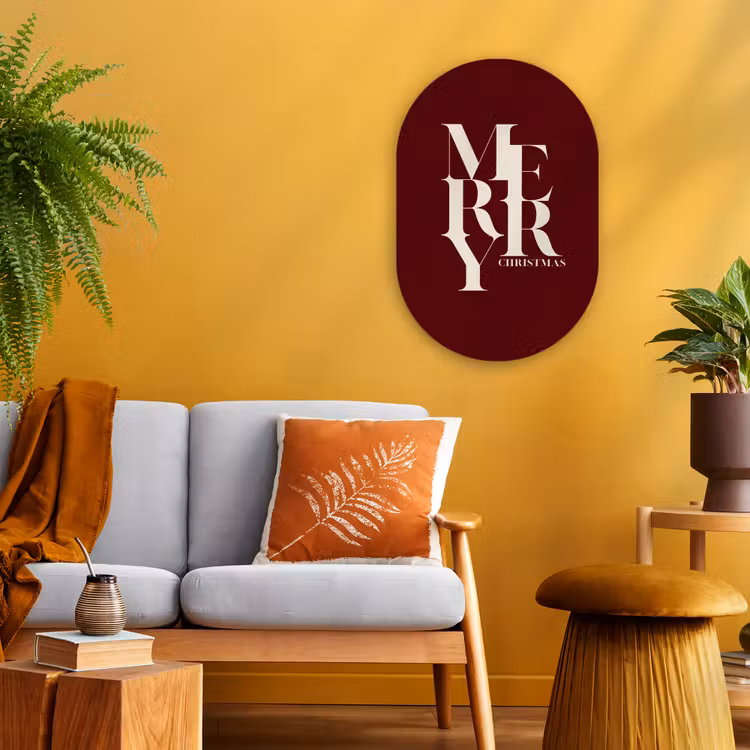 Forexbild Oval - Merry – Text – Dunkel – Rot — 2