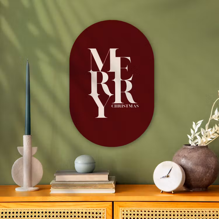 Forexbild Oval - Merry – Text – Dunkel – Rot — 3