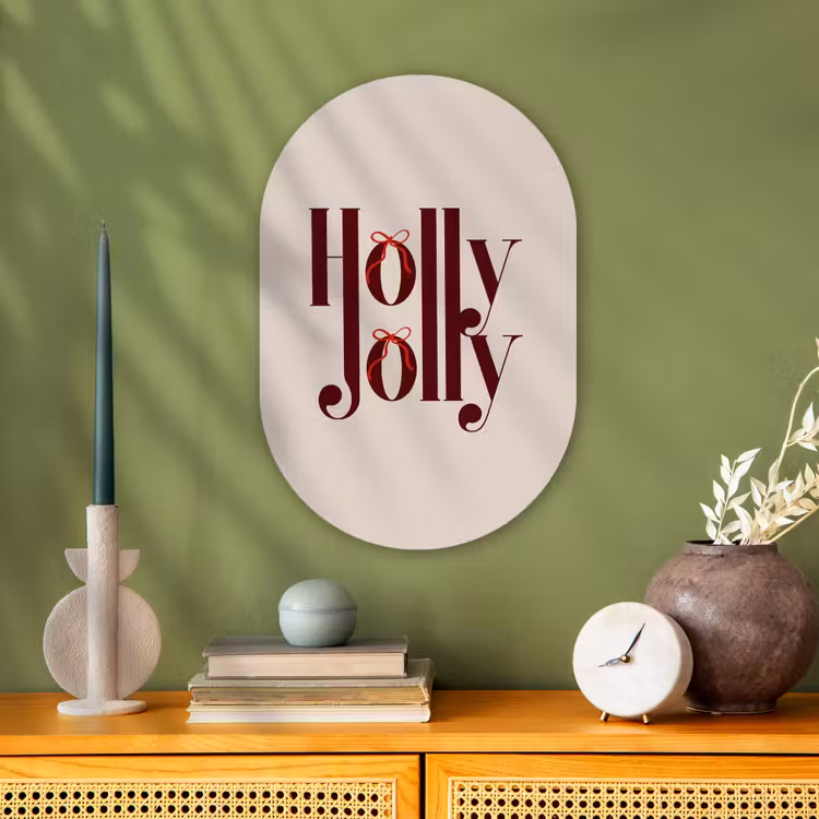 Forexbild Oval - Text – Weihnachten – Braun — 3