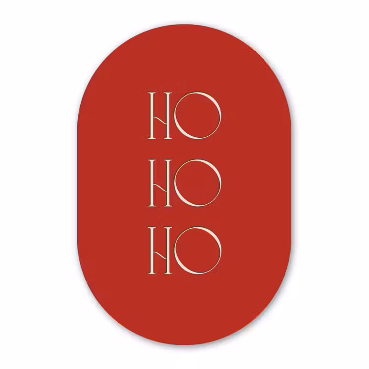Forexbild Oval - Text – Weihnachten – Modern – Rot — 1