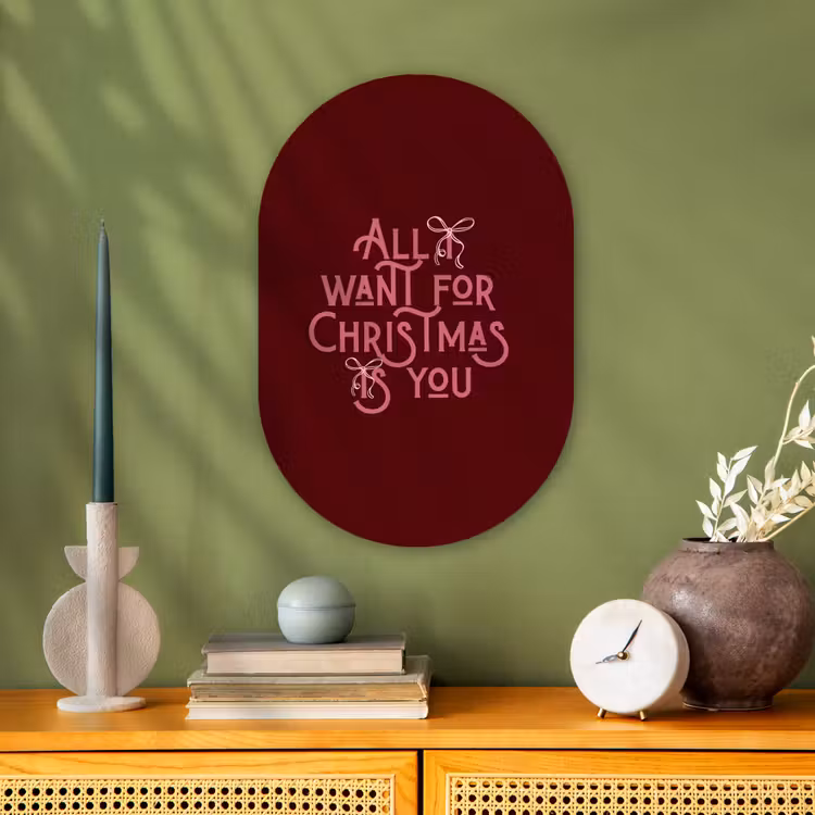 Forexbild Oval - Text – Weihnachten – Rot – Rosa — 3