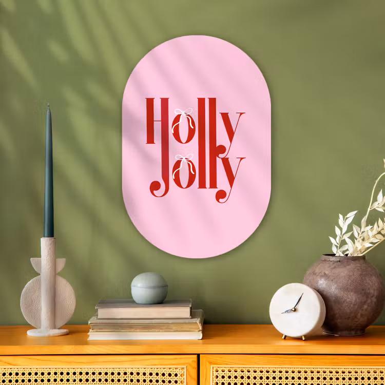 Forexbild Oval - Weihnachten – Text – Rot – Rosa — 3