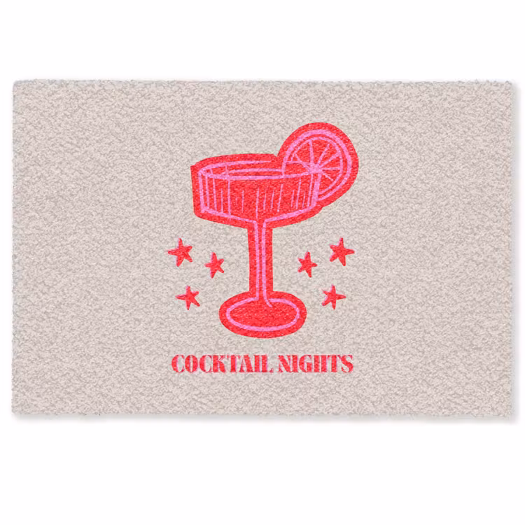 Fußmatte - Cocktail – Weihnachten – Beige – Rosa — 1