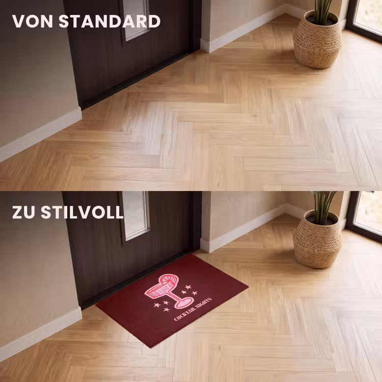 Fußmatte - Cocktail – Weihnachten – Burgunderrot – Rosa — 3