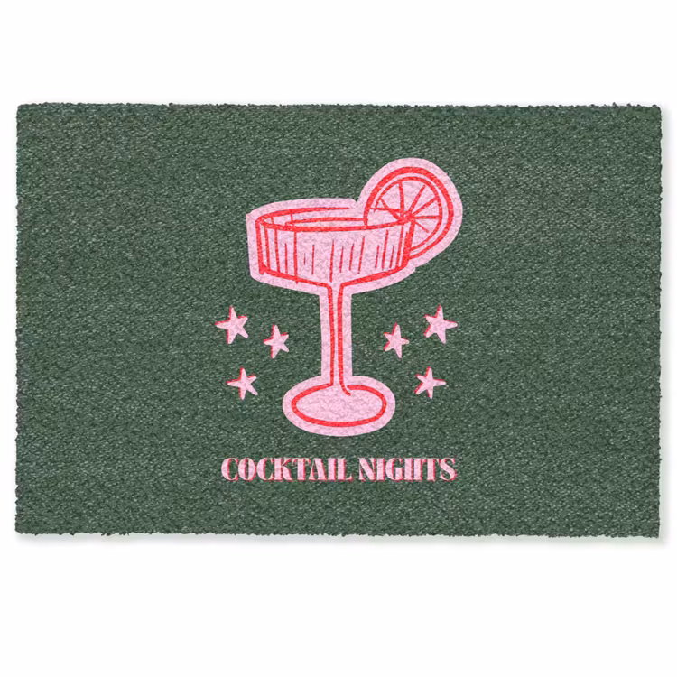 Fußmatte - Cocktail – Weihnachten – Rosa – Grün — 1