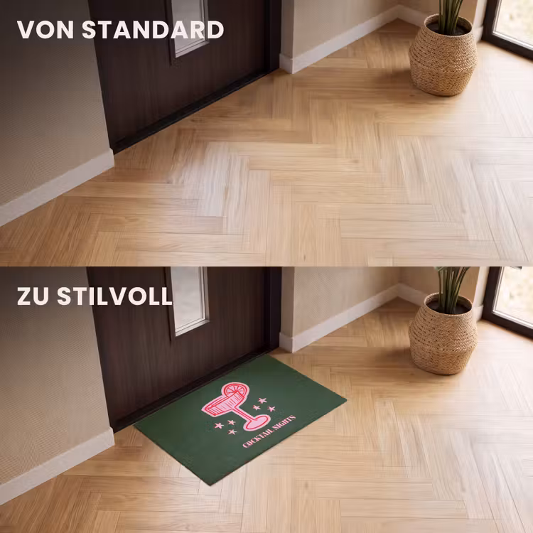 Fußmatte - Cocktail – Weihnachten – Rosa – Grün — 3