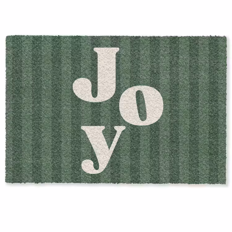 Fußmatte - Joy – Weihnachten – Text – Grün — 1