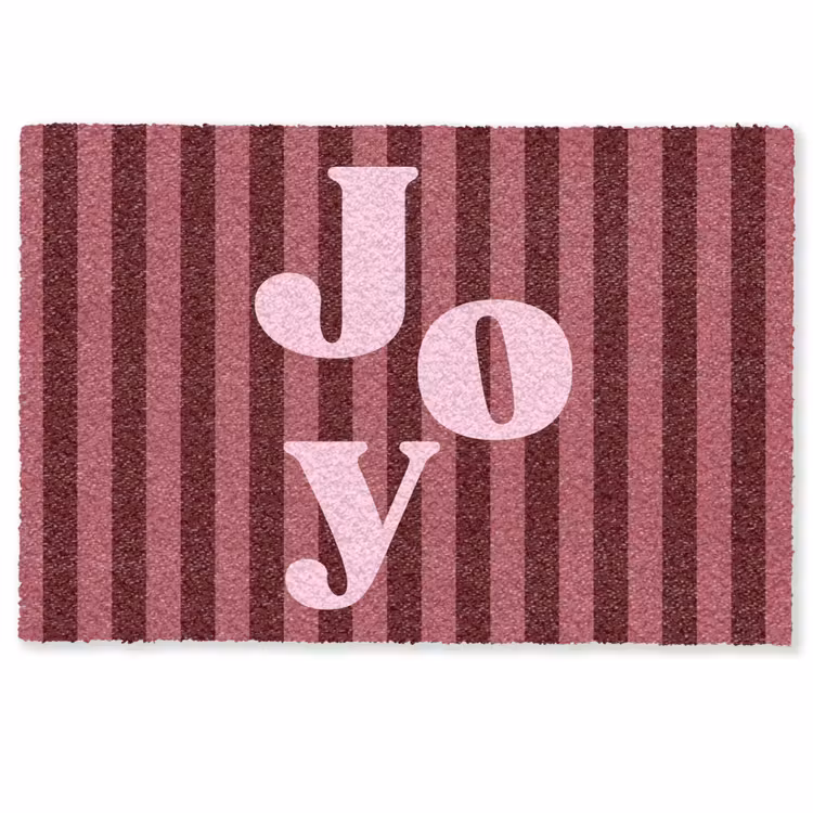Fußmatte - Joy – Weihnachten – Text – Rosa — 1