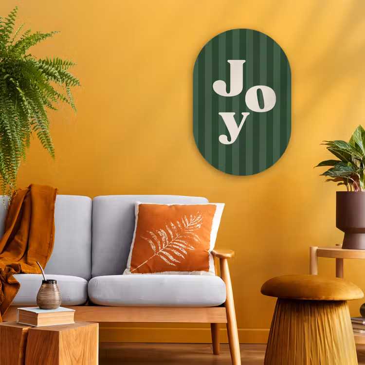 Forexbild Oval - Joy – Weihnachten – Text – Grün — 2