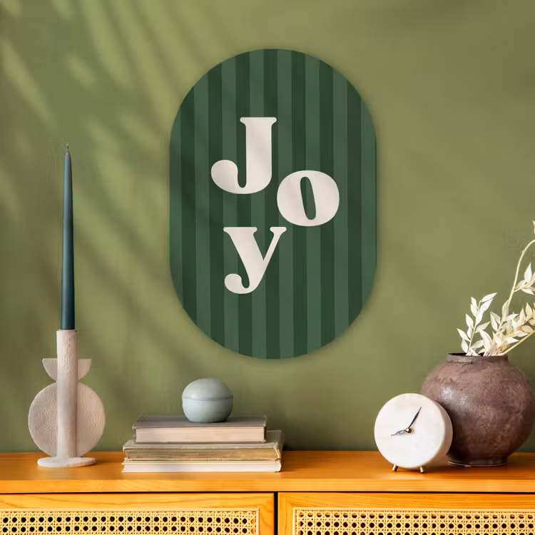 Forexbild Oval - Joy – Weihnachten – Text – Grün — 3