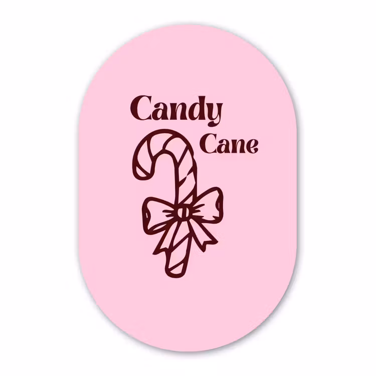 Forexbild Oval - Weihnachten – Süßigkeiten – Text – Braun – Rosa — 1