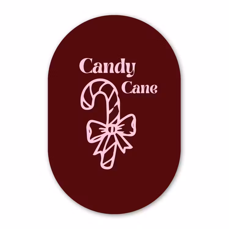 Forexbild Oval - Weihnachten – Süßigkeiten – Text – Rosa — 1