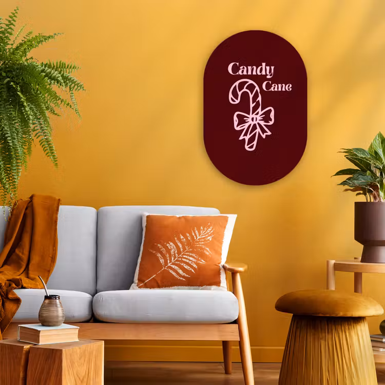Forexbild Oval - Weihnachten – Süßigkeiten – Text – Rosa — 2