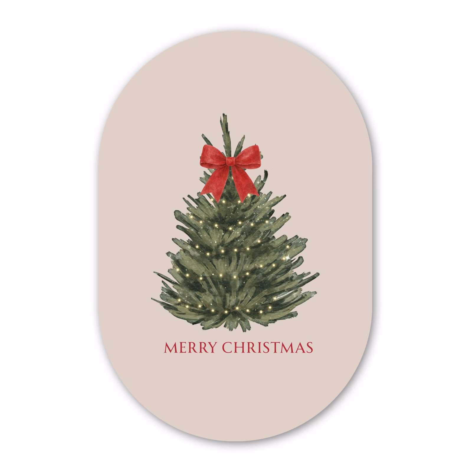 Glasbild Oval - Text – Weihnachten – Weihnachtsbaum — 1
