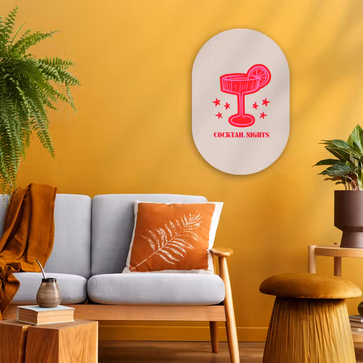 Forexbild Oval - Cocktail – Weihnachten – Beige – Rosa — 2