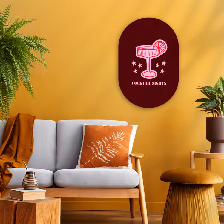 Forexbild Oval - Cocktail – Weihnachten – Burgunderrot – Rosa — 2