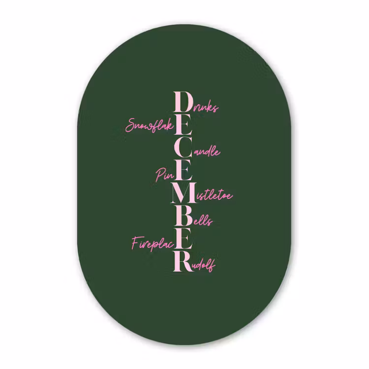 Forexbild Oval - Dezember – Text – Weihnachten – Grün — 1