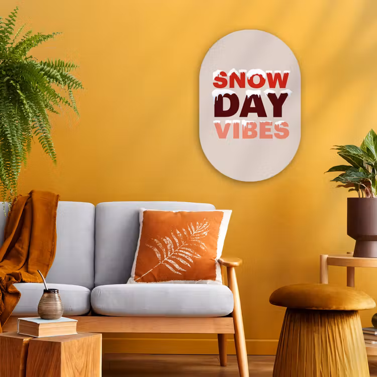 Forexbild Oval - Schnee – Weihnachten – Text – Rot — 2