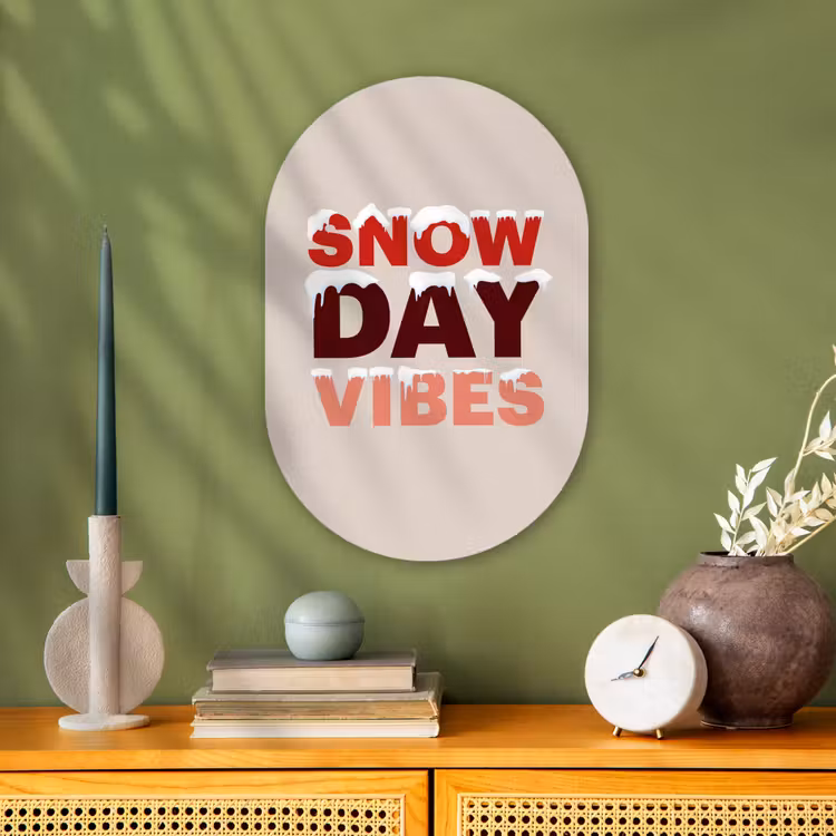 Forexbild Oval - Schnee – Weihnachten – Text – Rot — 3