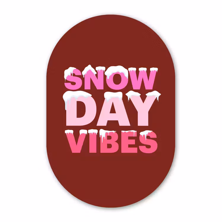 Forexbild Oval - Weihnachten – Text – Schnee – Rot – Rosa — 1
