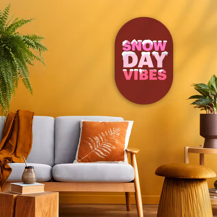 Forexbild Oval - Weihnachten – Text – Schnee – Rot – Rosa — 2