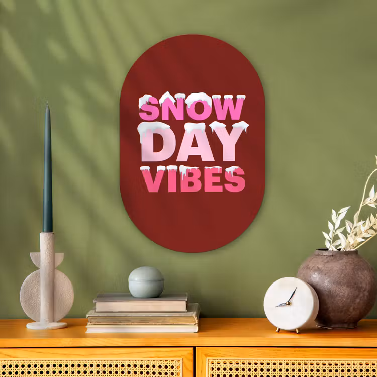 Forexbild Oval - Weihnachten – Text – Schnee – Rot – Rosa — 3