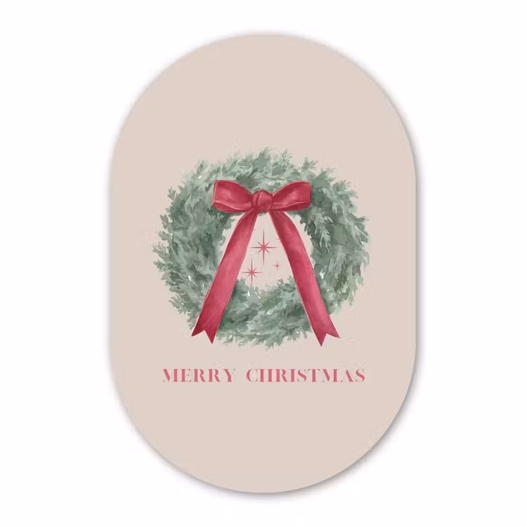 Glasbild Oval - Winter – Weihnachten – Text — 1