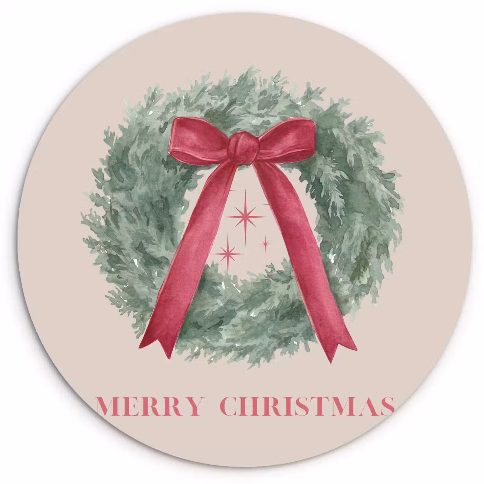 Glasbild Rund - Winter – Weihnachten – Text — 1
