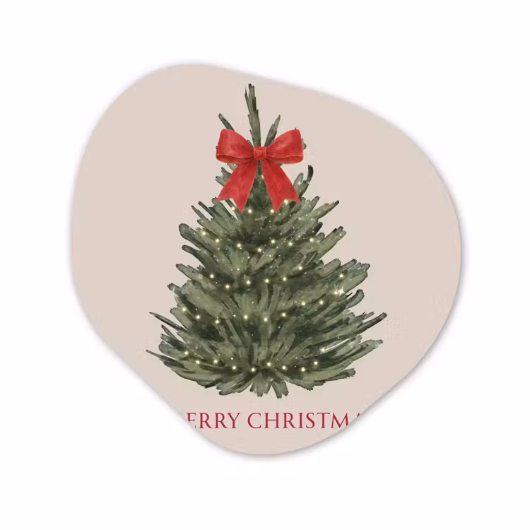 Glasbild Organische Form - Text – Weihnachten – Weihnachtsbaum — 1