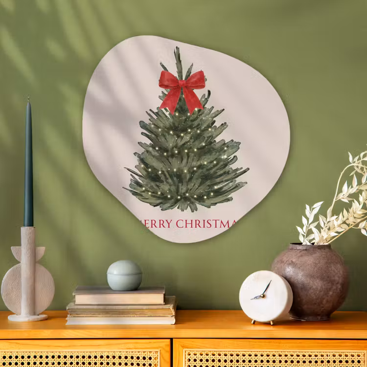 Glasbild Organische Form - Text – Weihnachten – Weihnachtsbaum — 2