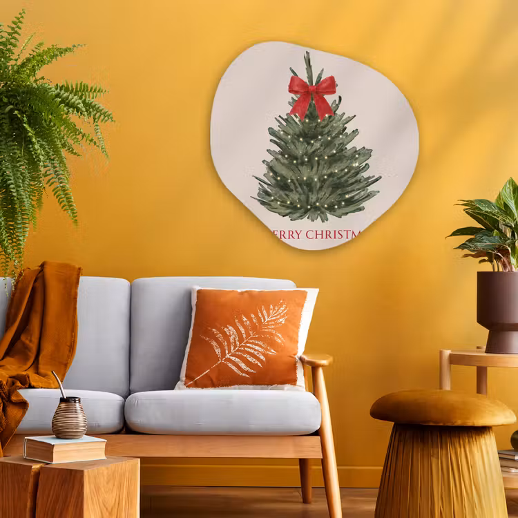 Glasbild Organische Form - Text – Weihnachten – Weihnachtsbaum — 3