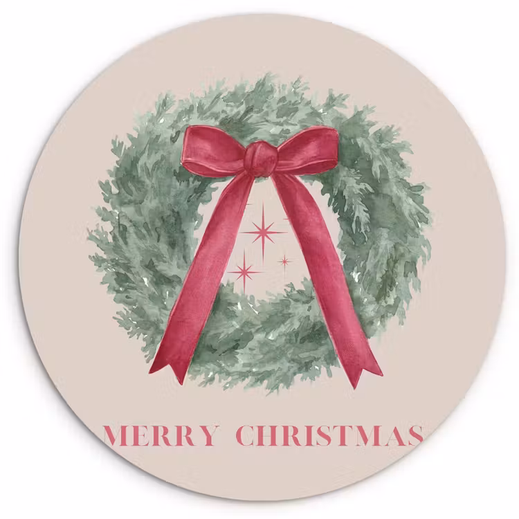 Glasbild Rund - Winter – Weihnachten – Text — 1