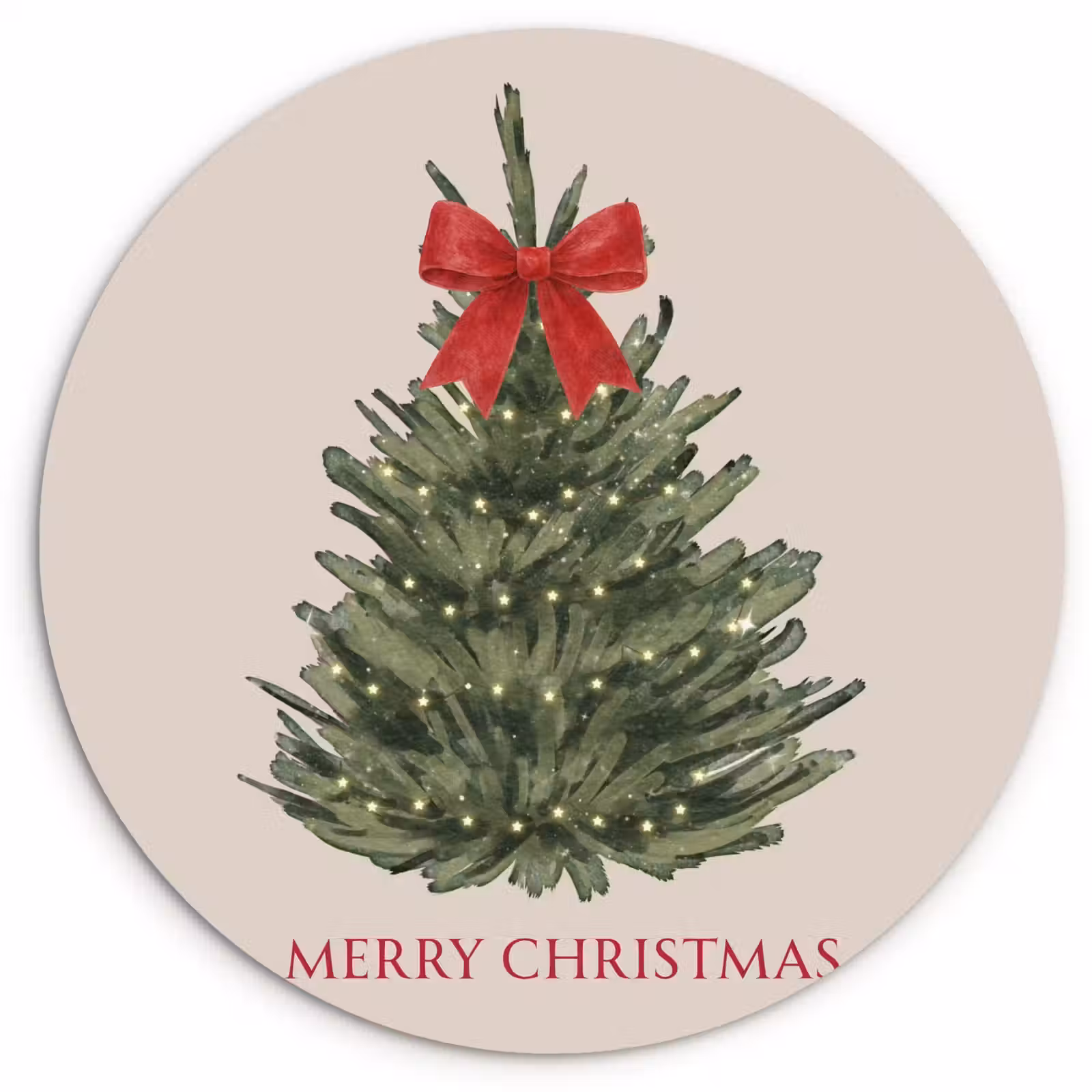 Glasbild Rund - Text – Weihnachten – Weihnachtsbaum — 1