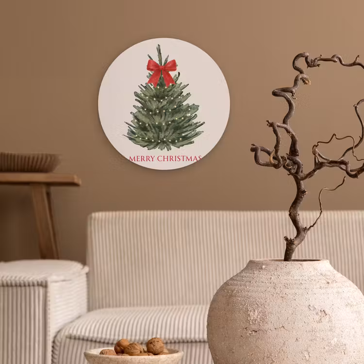 Glasbild Rund - Text – Weihnachten – Weihnachtsbaum — 2