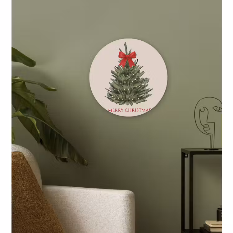 Glasbild Rund - Text – Weihnachten – Weihnachtsbaum — 3