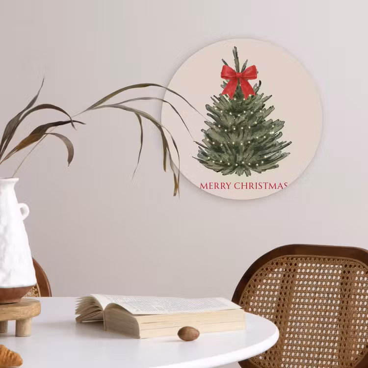Glasbild Rund - Text – Weihnachten – Weihnachtsbaum — 4