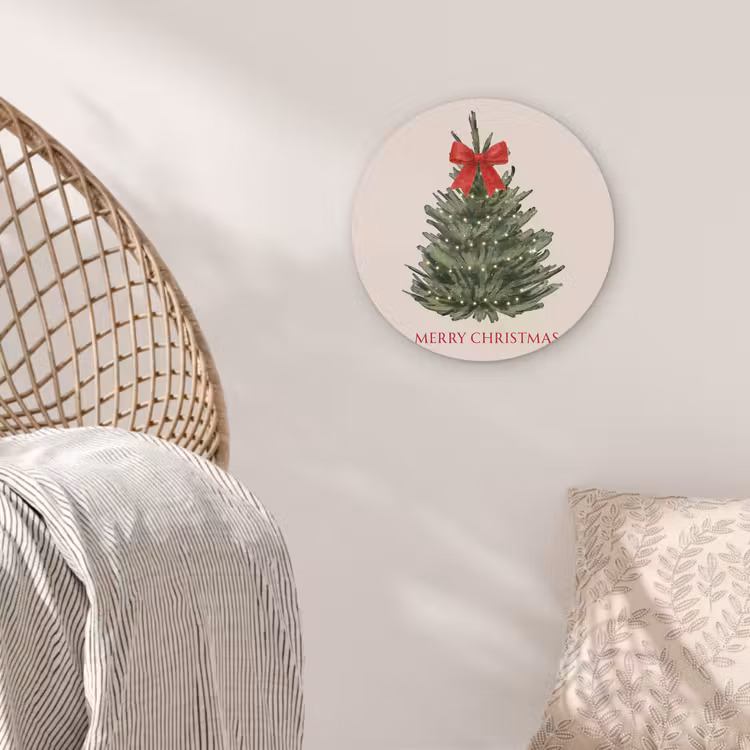 Glasbild Rund - Text – Weihnachten – Weihnachtsbaum — 5