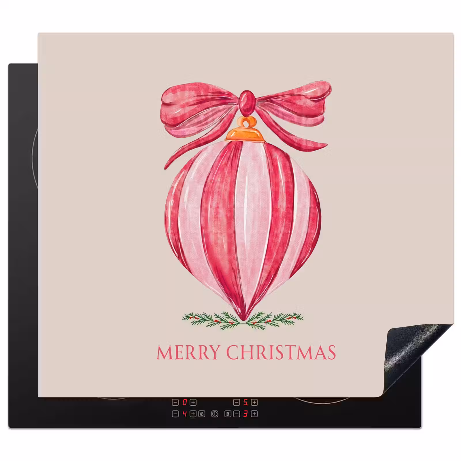 Herdabdeckplatte - Weihnachten – Weihnachtskugel – Text — 1