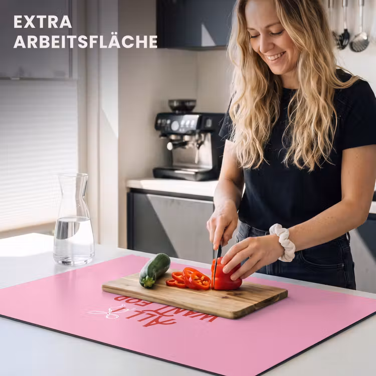 Herdabdeckplatte - Text – Weihnachten – Rosa – Rot — 4