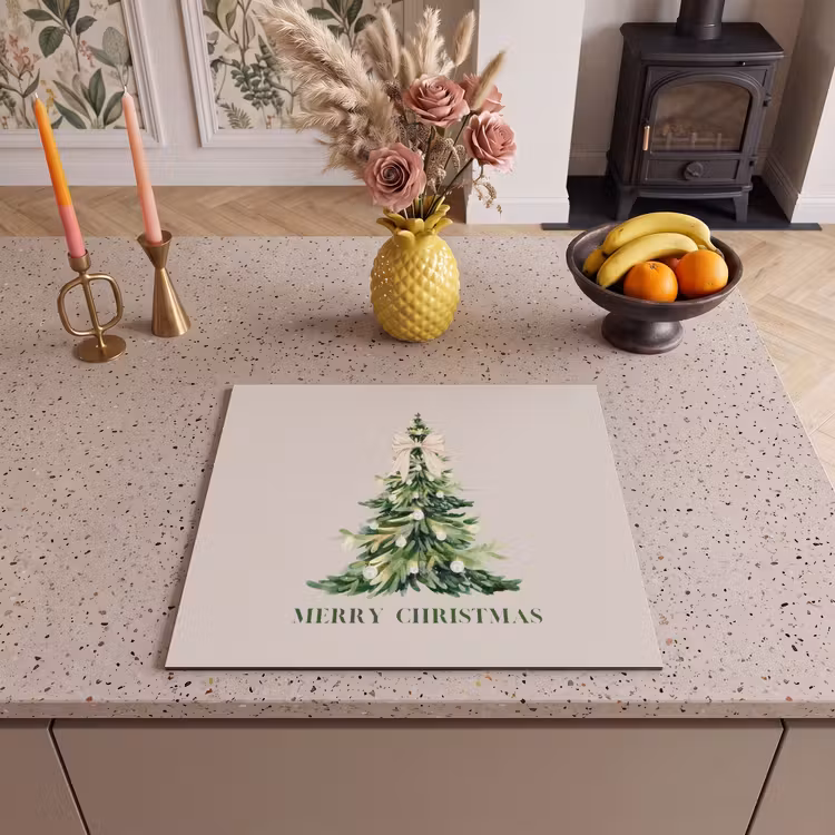 Herdabdeckplatte - Weihnachten – Weihnachtsbaum – Text — 2