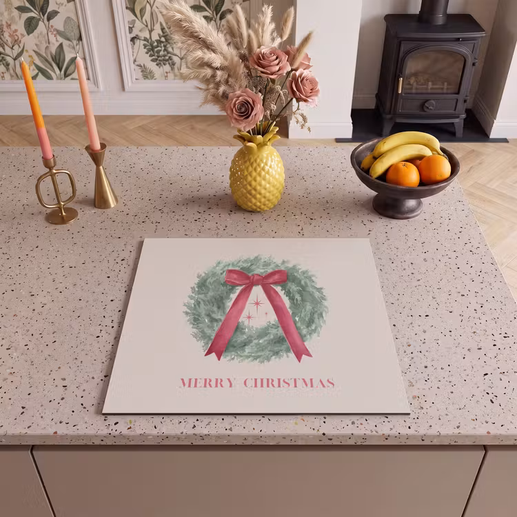 Herdabdeckplatte - Winter – Weihnachten – Text — 2