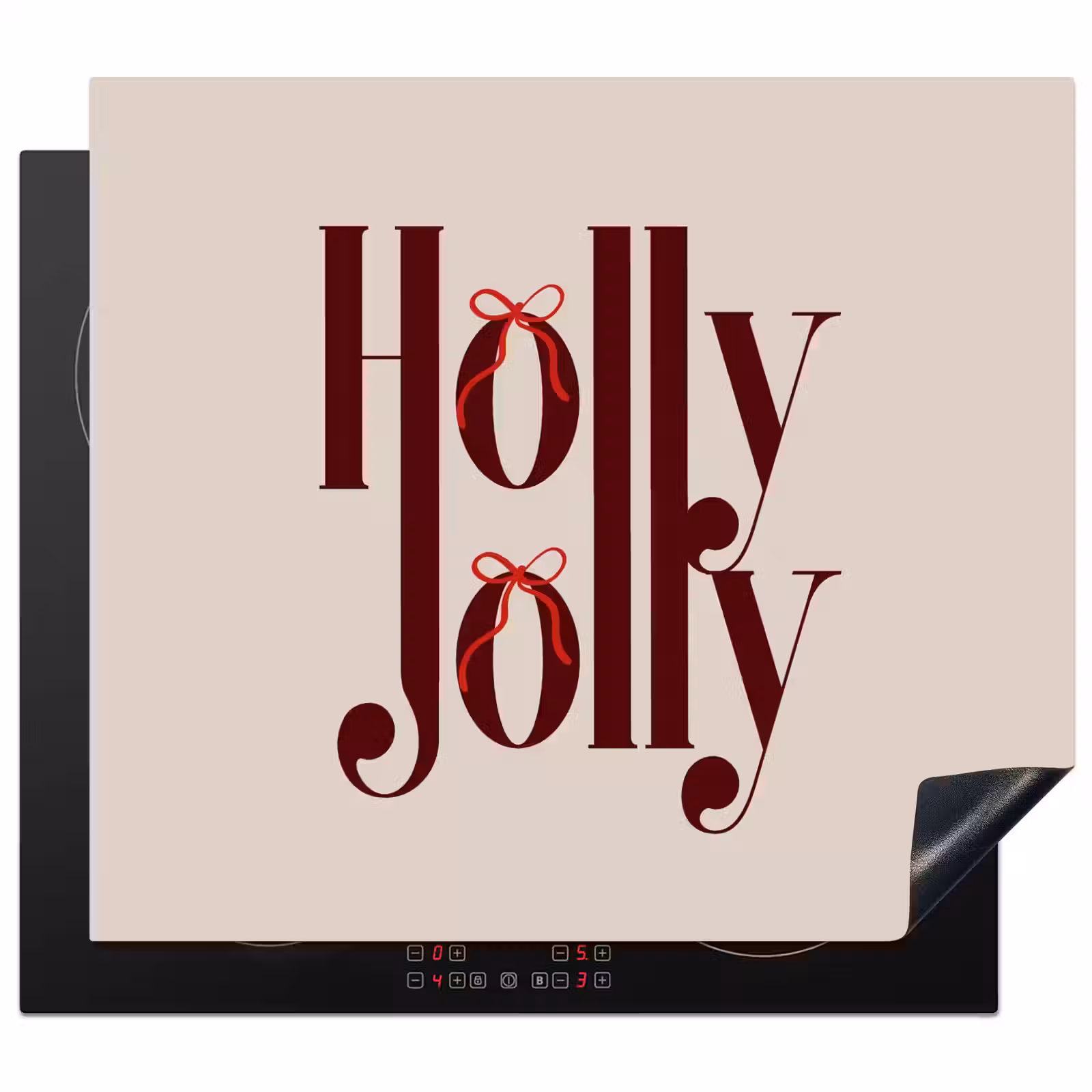 Herdabdeckplatte - Text – Weihnachten – Braun — 1