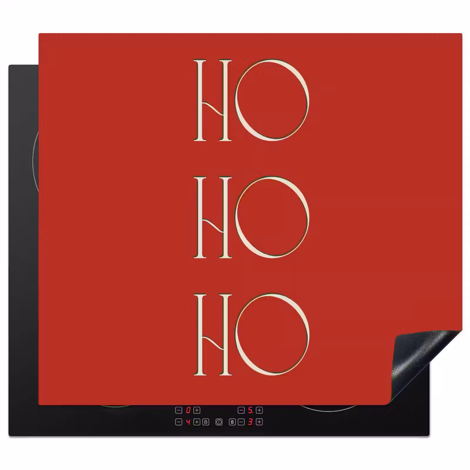 Herdabdeckplatte - Text – Weihnachten – Modern – Rot — 1