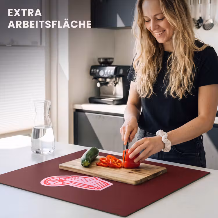 Herdabdeckplatte - Cocktail – Weihnachten – Burgunderrot – Rosa — 4