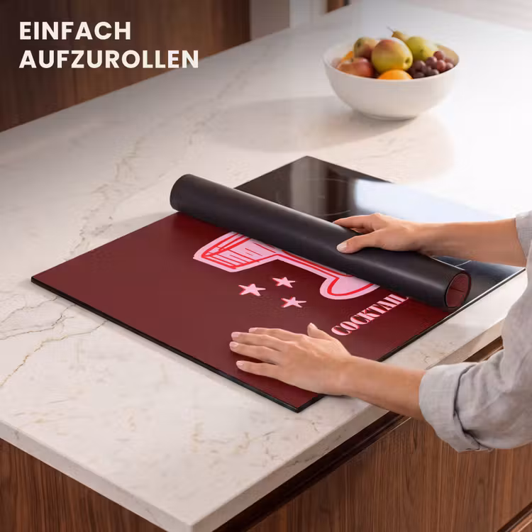 Herdabdeckplatte - Cocktail – Weihnachten – Burgunderrot – Rosa — 7