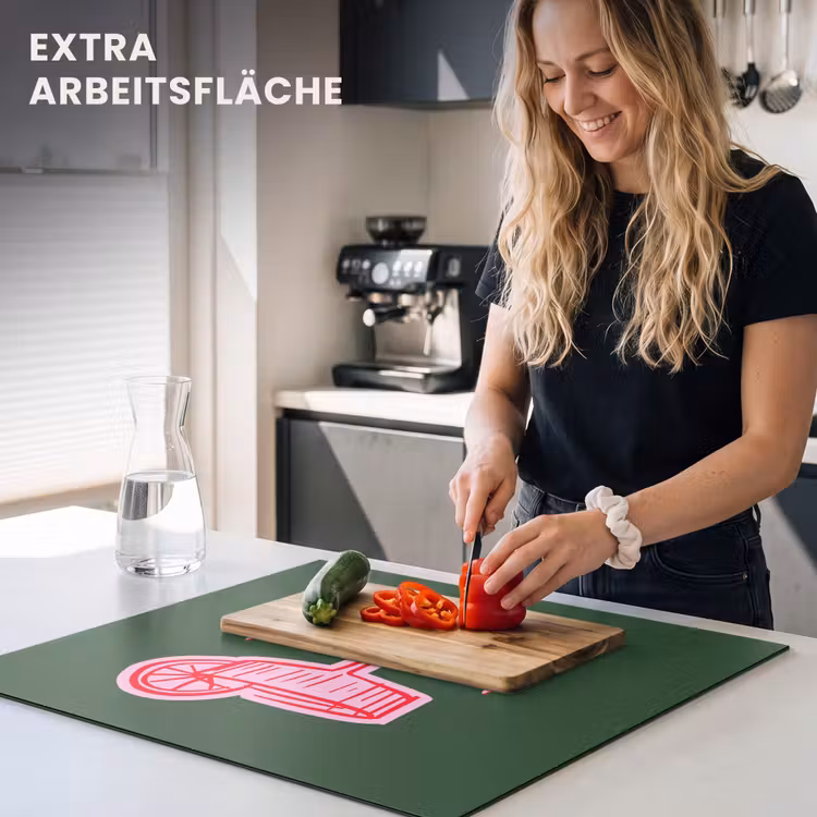 Herdabdeckplatte - Cocktail – Weihnachten – Rosa – Grün — 4