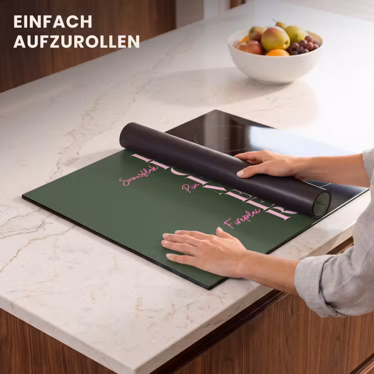 Herdabdeckplatte - Dezember – Text – Weihnachten – Grün — 7